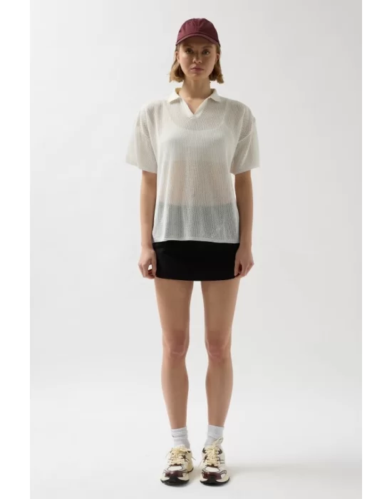 Polo Yaka TransparanT-Shirt