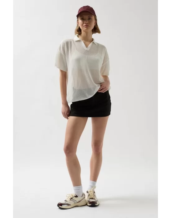 Polo Yaka TransparanT-Shirt
