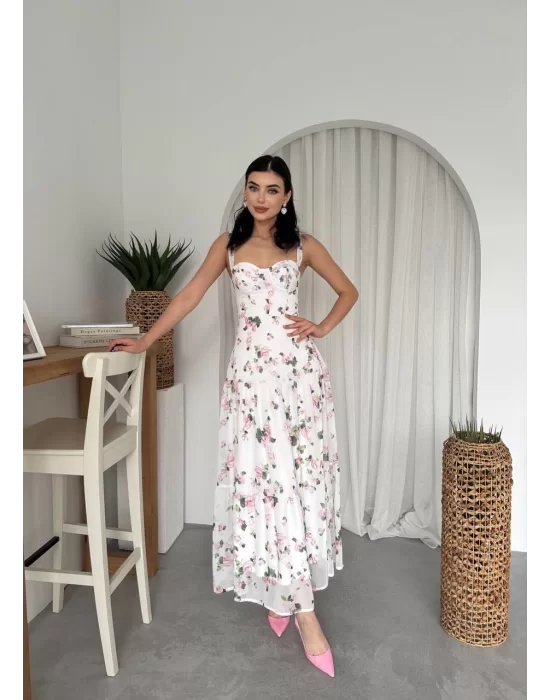 Poses Omuz Bağlamalı Elbise