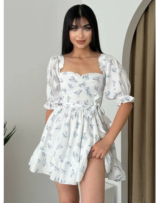 Rucka Belden Bağlamalı Mini Elbise