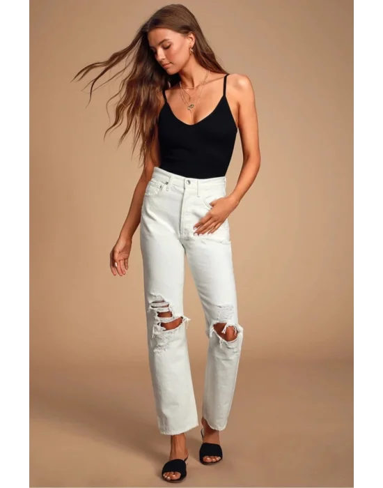 Siyah Ip Askılı Ipek Jarse Bodysuit