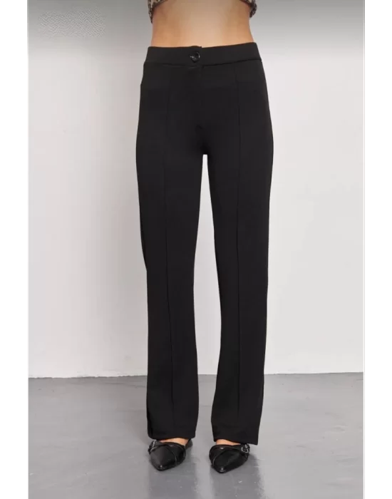 Siyah Palazzo Pantolon Oversize Kesim - Siyah