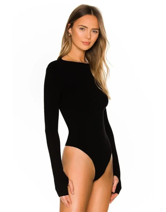 Siyah Parmak Geçmeli Bodysult