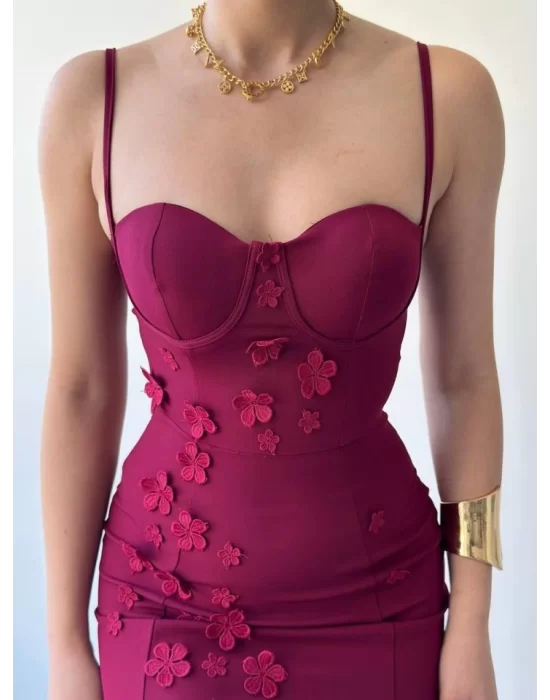 Stor Gül Detaylı Elbise