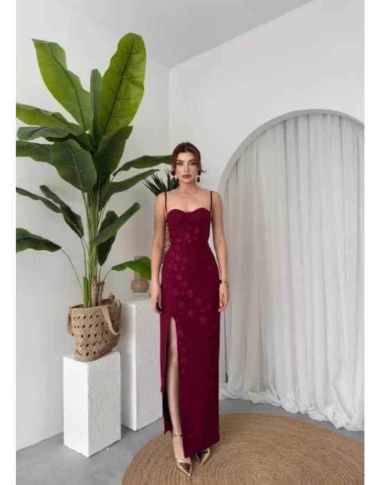 Stor Gül Detaylı Elbise