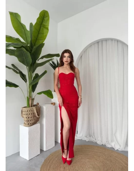 Stor Gül Detaylı Elbise