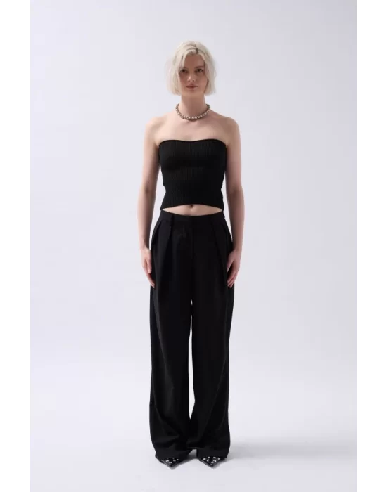 Straplez Dokulu Crop