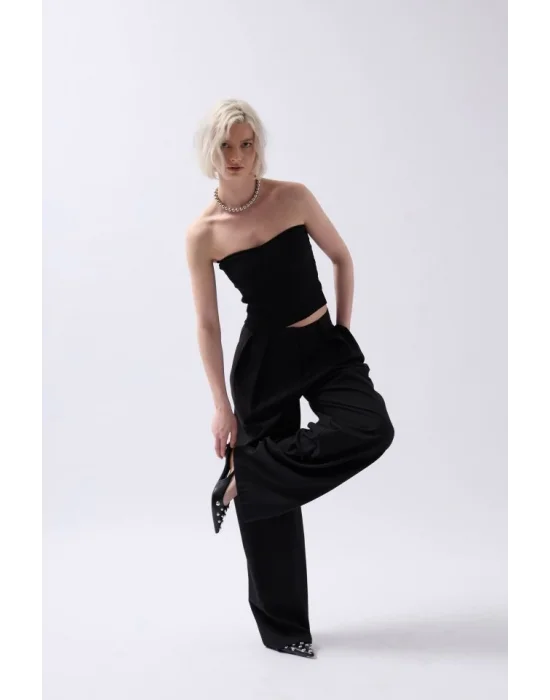 Straplez Dokulu Crop