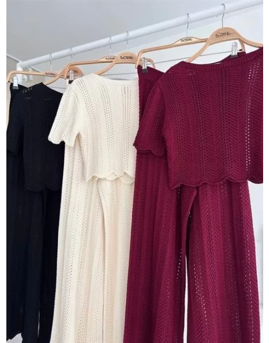 Triko Bluz Pantolon İkili Takım 10084-025