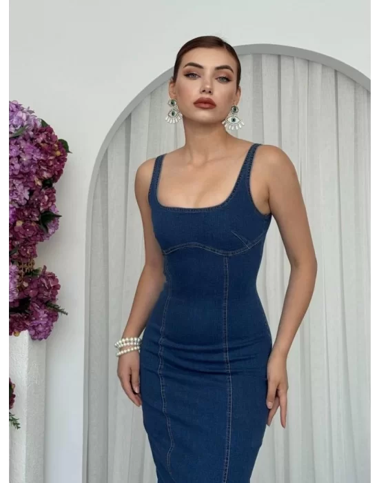 Tuna Denim Elbise