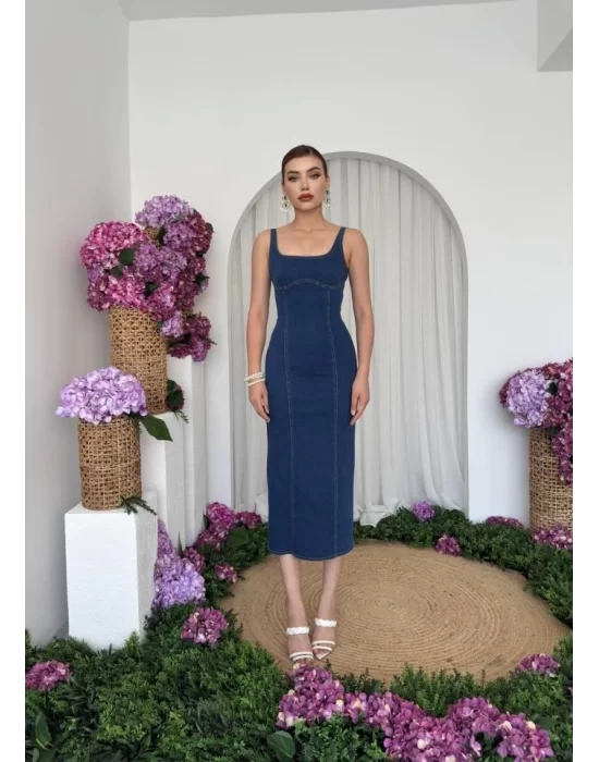 Tuna Denim Elbise