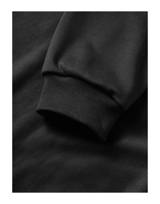 Üç İplik Kapşonlu 10 Kasıma Özel SweatShirt - Siyah