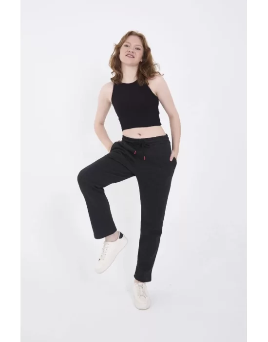 Unisex Üç İplik Basic Eşofman Pantolon - Antrasit
