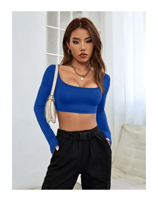 Uzun Kol Crop Top