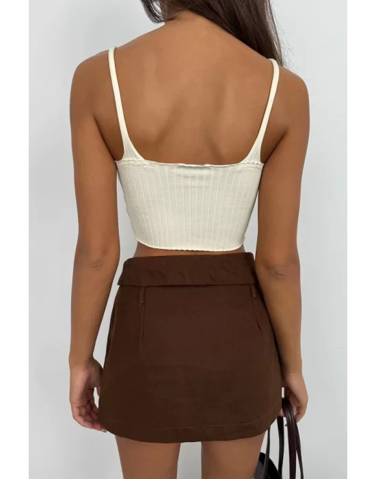 V Yaka Crop Bluz