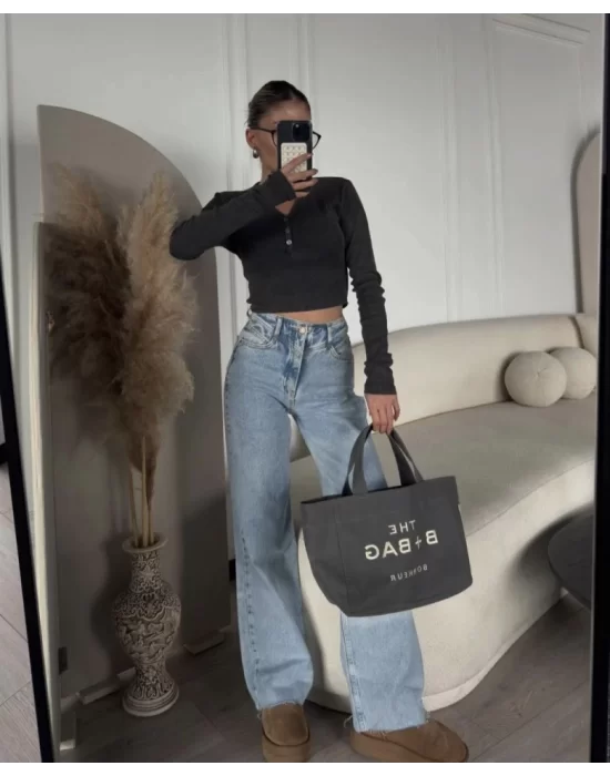 Yıkamalı Crop