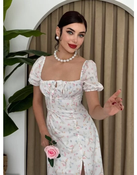 Zeze Balon Kol Elbise