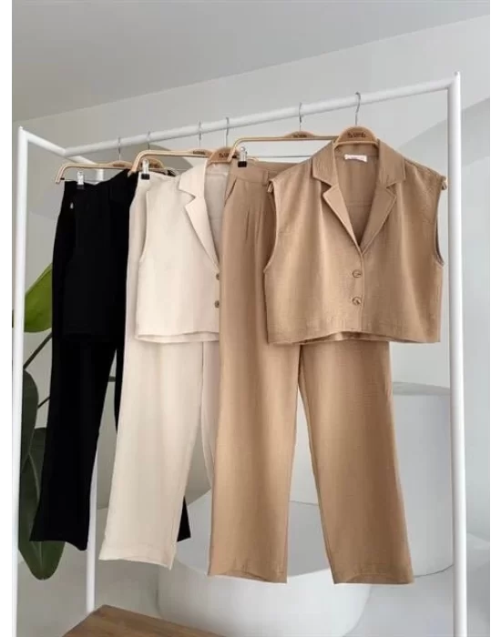 Zoe Crop Yelek Takım 9744-08