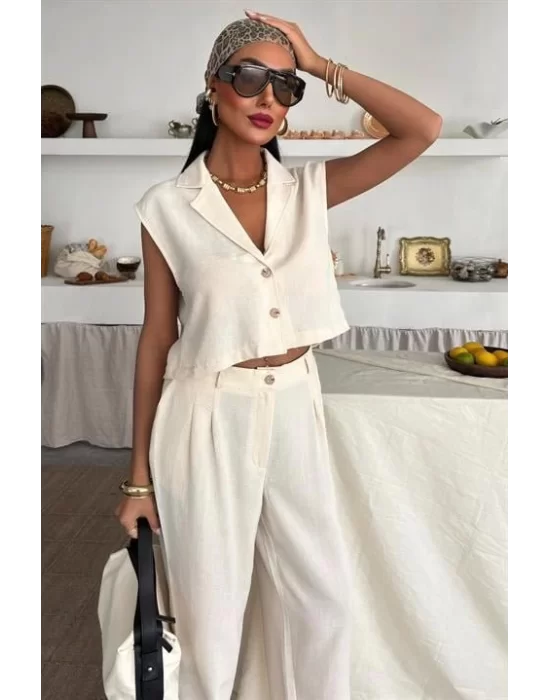Zoe Crop Yelek Takım 9744-08