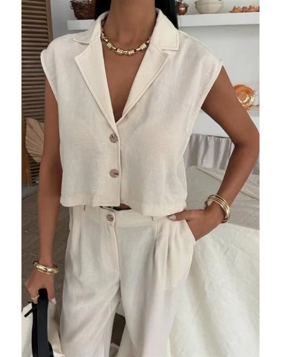 Zoe Crop Yelek Takım 9744-08