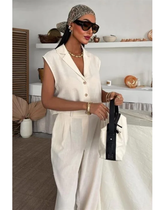 Zoe Crop Yelek Takım 9744-08