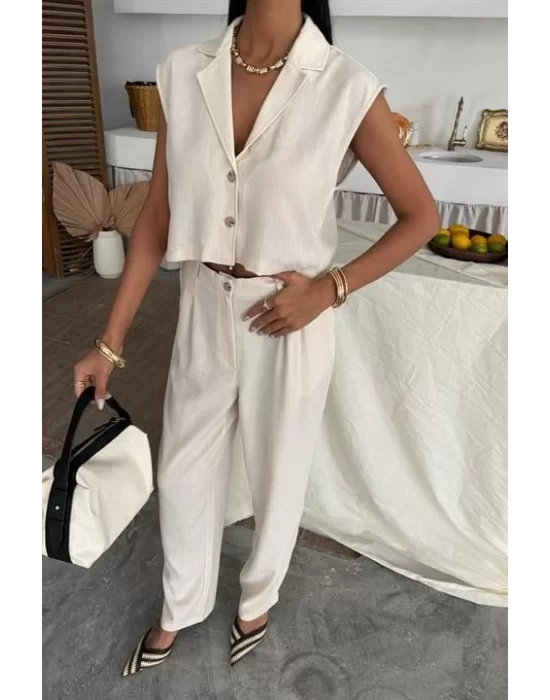Zoe Crop Yelek Takım 9744-08