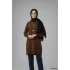 Kadın Kahverengi Bisiklet Yaka Oversize Triko Tunik Kazak