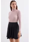10311 Balıkçı Yaka Triko Kazak - Pembe