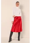 15806 Saten Etek - Bordo