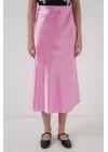 15806 Saten Etek - Pembe