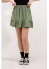 1884 Örme Mini Etek - Çağla