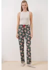 4323 Desenli Pijama Altı - Zümrüt Yeşili