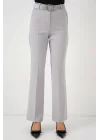 6538 Kemerli İspanyol Paça Pantolon - Gri