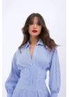 6558 ELBİSE-MAVİ BEYAZ ÇİZGİLİ