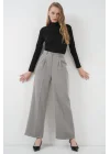 6647 Bol Paça Kumaş Pantolon - Gri