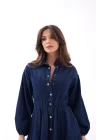 6707 KOT ELBİSE-MAVİ
