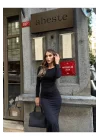 Kadın Siyah Uzun Kollu Elbise Sandy Kumaş