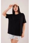 Basic Oversize T-Shirt %100 Organik Pamuklu Fit Yuvarlak Yakalı