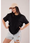 Basic Oversize T-Shirt %100 Organik Pamuklu Fit Yuvarlak Yakalı