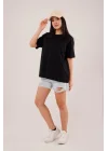 Basic Oversize T-Shirt %100 Organik Pamuklu Fit Yuvarlak Yakalı