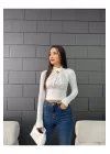 Boğazlı Crop Bluz