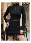 Fırfırlı Mini Kırmızı Etek - Şık ve Trend Parça