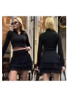 Fırfırlı Mini Kırmızı Etek - Şık ve Trend Parça