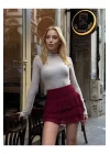 Fırfırlı Mini Kırmızı Etek - Şık ve Trend Parça