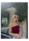 Straplez Crop Bluz