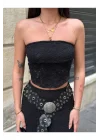 Dantel Straplez Crop Top | Şık ve Zarif Tasarım