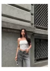 Dantel Straplez Crop Top | Şık ve Zarif Tasarım
