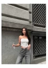 Dantel Straplez Crop Top | Şık ve Zarif Tasarım