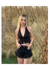 Kadın Pamuk Keten Sırt Dekolteli Halter Yaka Bağlamalı Crop Bluz