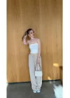 Kadın Keten Bol Kesim Pantolon